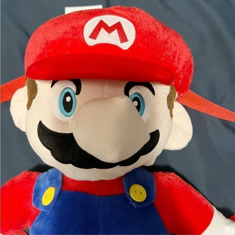 Super Mario Plush Mario Figure Backpack Nwt